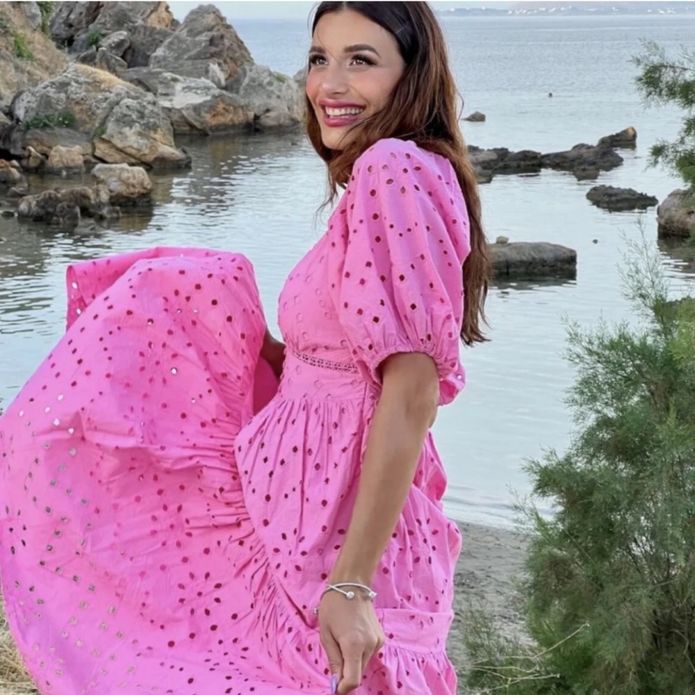 GORGEOUS ZARA Embroidered Eyelet Detailed Dress - Picture 6 of 12